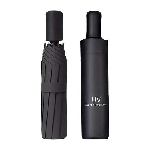 Best Selling Millions 8-Bone Manual Folding Vinyl Sunscreen UV Protection Sun Shade Rain or Rain Umbrella Automatic Black UV