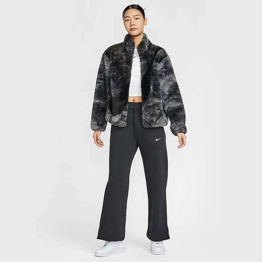 Nike (Nike) Женская лучшая весенняя плюшевая куртка Большой крюк теплый куртка HQ4871-010 HQ4871-010 S