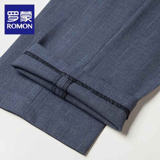 ROMON casual suit men's formal wedding 2025 new spring and autumn slim men's suit dress suit 2266 gray. Double slit L 175 120-135 Jin Jin equals 0.5 kg