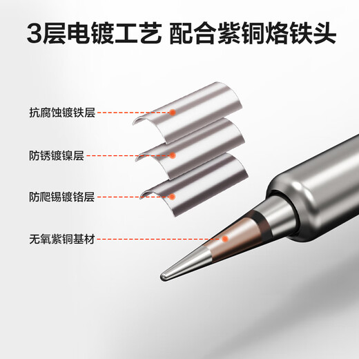 Deli stepless temperature regulation professional internal heating electric soldering iron set household high-power soldering gun soldering pen 10-piece set