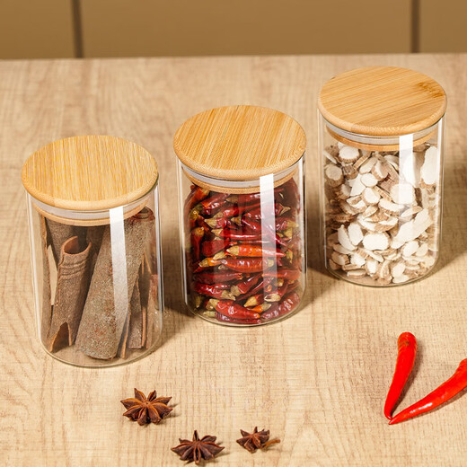 JCZS spice packaging storage box seasoning jar seasoning box kitchen household star anise cinnamon pepper condiment seasoning jar jar large 6 pieces 8.5 caliber 550ml