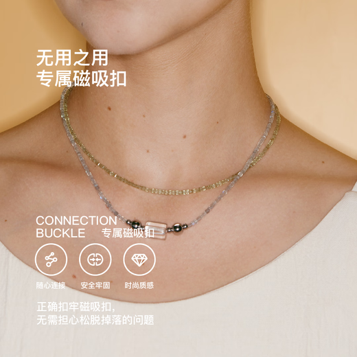 Useless Apple's Law Natural Peridot Square Necklace Original Design Niche Fresh Clavicle Chain Thin Chain Gift Box Necklace S Grade 2mm Peridot Necklace