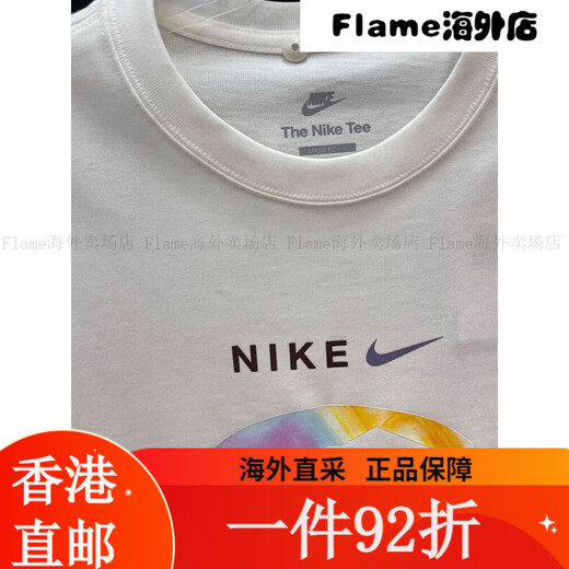 Nike kurzärmeligte T-Shirt Herren 2024 Sommer Neuer Sportbekleidung Modetrend gedruckt runden Hals halbärmelige Hemd Casual HF6172-053/Grey Pure Cotton S Einsgröße