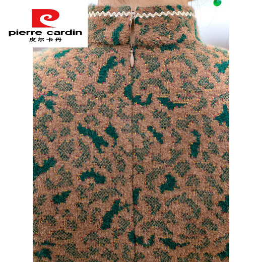 Pierre Cardin middle-aged and elderly mothers thickened autumn and winter slimming Ao Dai improved cheongsam new Chinese style retro mink velvet dress long women's camel 3XL 130--140Jin Jin is equal to 0.5 kg can be worn