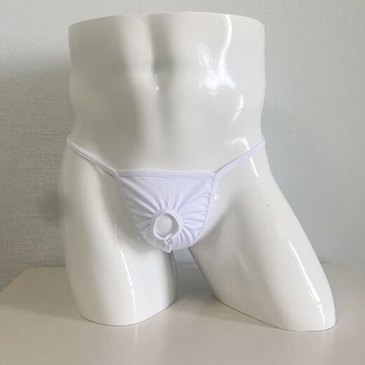 Banfishi men's sexy underwear, men's sexy thong with JJ penis exposed in the middle, no-take-off T-pants, gay men's underwear, black, one size fits all, 120-150Jin Jin is equal to about 0.5 kg