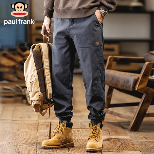 Paul Frank Overalls Men's American Casual Pants Men's Autumn Trousers Men's Loose Men's Pants Gray XL