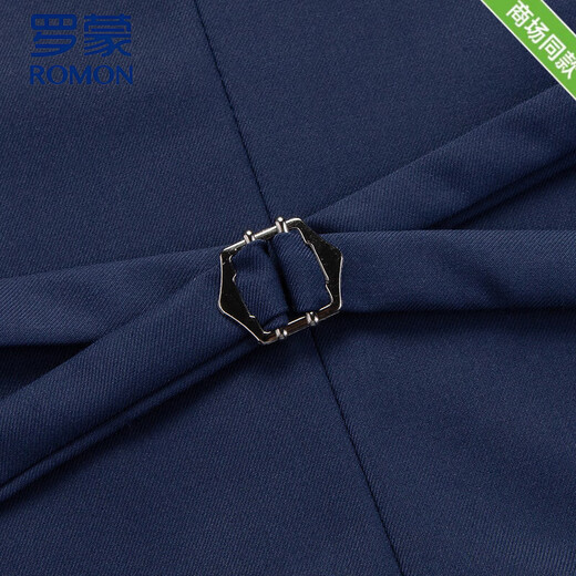 ROMON Father's Day Gift Blue Suit Vest Men's Slim Fit Korean Business Casual Formal Vest Vest Men 221 Dark Blue Four Buttons L 175 Suitable for 115-128 Jin Jin is equal to 0.5 kg or so