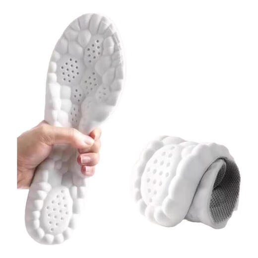 Insoles of labor protection shoes that feel like stepping on shit, not tired after standing for a long time, super soft, thickened, not tiring for men and women, comfortable, pain-absorbing, sweat-absorbent, deodorant and breathable 1 pair, feeling like stepping on shit - upgraded soft elastic - black, size 41-42