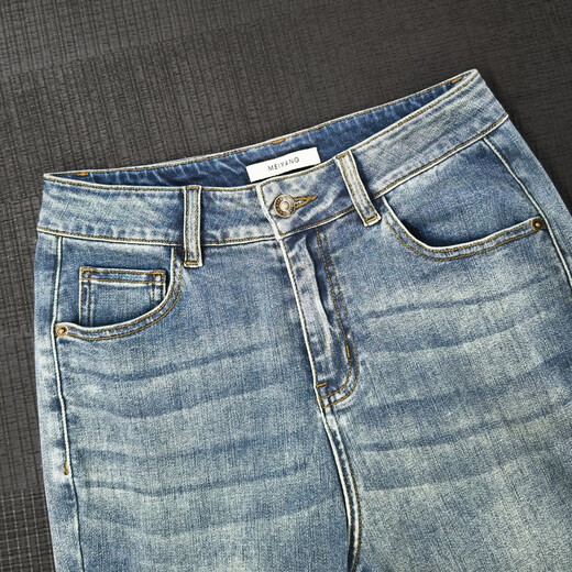 
MeiYANG (MEIYANG) God Pants No. 1 Jeans Retro Slim and Slim [Small 50] Blue (regular version) S