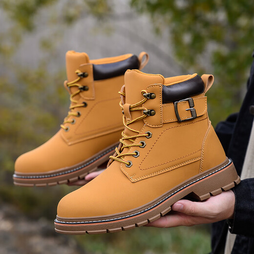 Mofu labor protection shoes men's anti-smash and anti-puncture steel head summer anti-odor type cotton high-top steel plate construction boots work Color: 693 brown high-top anti-smash and anti-puncture; ruler 36