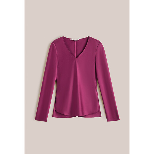 OBBLIGATO Origato spring pullover cherry red V-neck glossy suit top top cherry red S