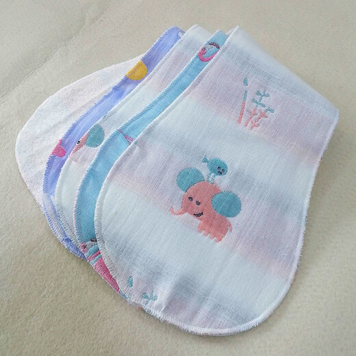 Oikulta baby waterproof diaper diaper pad pure cotton gauze washable baby supplies meson newborn summer peanut type 8-layer waterproof model-random color-+free two pieces 6 pieces 46*16 cm