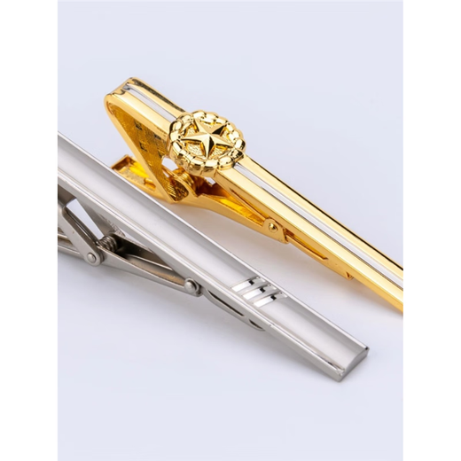 Gold and silver authentic tie clip for military fans men and women summer formal wear tie clip pin clip tie clip silver