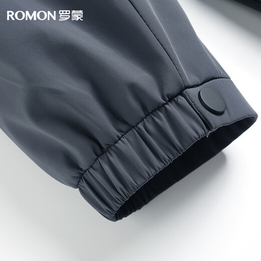 Romon jacket men's spring, autumn and winter new style velvet thickened detachable hooded business casual young and middle-aged dad jacket