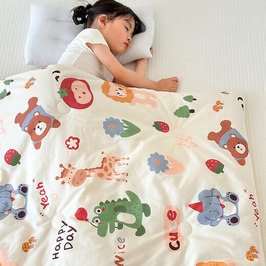 MUJI Class A pure cotton soothing beanie velvet anti-kick quilt sleeping bag all-in-one baby and child autumn and winter thickened warm belly protector Bulla Paradise A side pure cotton B side beanie velvet 70x120cm spring and autumn style about 3Jin Jin equals 0.5kg