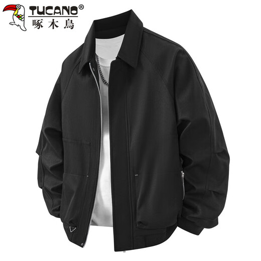 Woodpecker (TUCANO) coat men's autumn and winter lapel jacket men's loose casual trendy American tops men's green brown XL