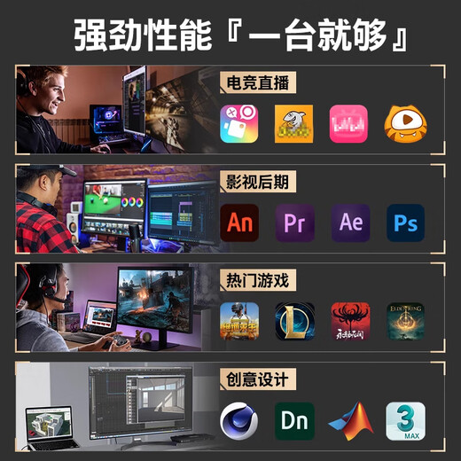 CZZ Intel i5 Core i7 twelve-core RTX5060/5050 independent graphics office host computer desktop live broadcast design rendering complete machine e-sports assembly game console 10-i7-12700H/3060 12G design rendering host + 32-inch high brush monitor