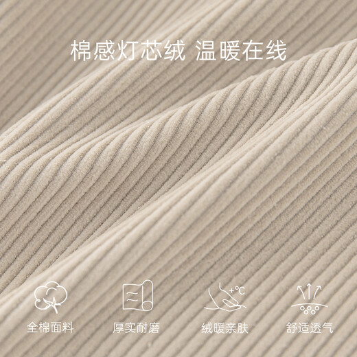 Guiqi Xiong Autumn and Winter Baby Children's Outdoor Corduroy Warm Overalls for Male and Female Baby Pure Cotton One-piece Long Pants Gray Khaki 80