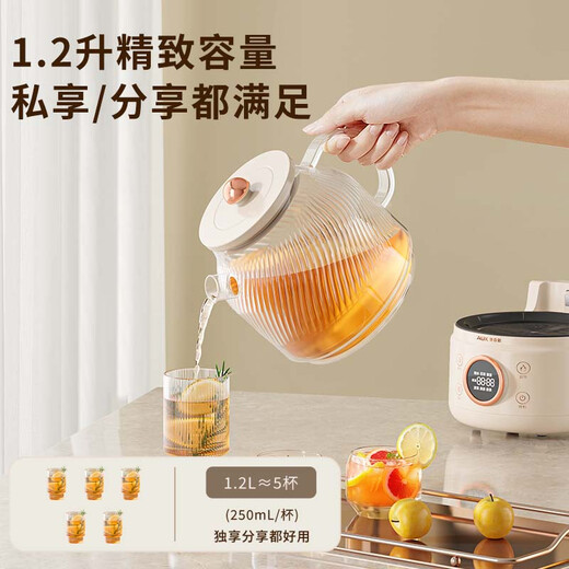 Oaks health kettle, stew kettle, all-glass kettle, tea kettle, hot water kettle, household automatic power-off, heat preservation, all-in-one office flower teapot, constant temperature 0 glue, 316L tea leakage, basic model/1.2L