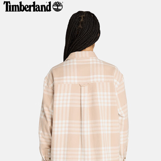 Timberland Women's Flannel Shirt New Outdoor Casual Loose A6HXQG82/Emerald Green L It is recommended to choose one size smaller (165/92A)
