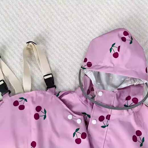 RSRDDY2024 split children's raincoat for male and female babies waterproof overalls raincoat for primary school students in kindergarten and middle school children going to school Cherry S