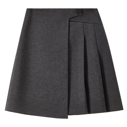 Shandubila small high-waisted short skirt women's winter design irregular thick A-line skirt temperament pleated skirt