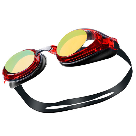 佳斯特（JAST）泳镜女士防水防雾高清游泳镜男成人游泳装备专业竞速游泳眼镜泳帽 801红色电镀泳镜+多彩泳帽