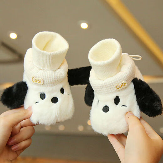 Baby winter velvet shoes 0-12 months baby anti-falling velvet thickened winter baby shoes for men and women FB-594 Pacha Dog 12