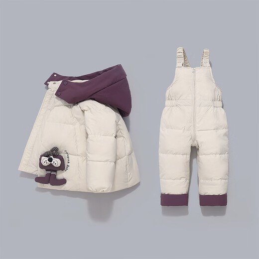 Mlgt kids children's clothing children's down jacket suit boys and girls baby overalls outer wear one-piece warm winter clothes blue 80 cm