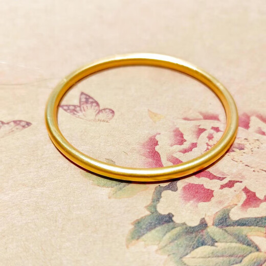 Wan Kehao ancient method inheritance bracelet yellow. Gold solid sand. Gold ring bracelet simulated matte bracelet stack gold 62 ring mouth