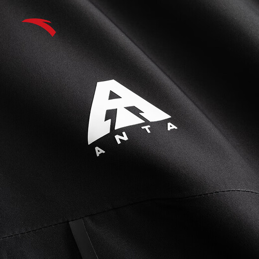 Anta Brother Z's same style water shell jacket丨Earth Shell 3.0 three-in-one hard shell windproof jacket for men and women, basic black-5 L ​​(men's 175)