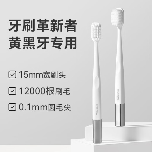 UKS adult 10,000-bristle wide-head antibacterial toothbrush to relieve sensitive gums, 1 soft bristles for men and women