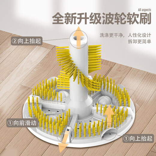 Xiaomi Buyi 2025 New Mini Shoe Cleaning Machine Home Shoe Brush Machine Fully Automatic Washing and Stripping All-in-One Small Shoes and Socks Washing Machine Special Smart Touch Model 8 Wall Brush Dehydration Can Wash 2-5 Pairs