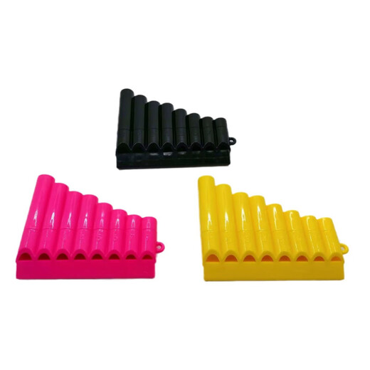 塑料八管排笛儿童发声玩具小学生幼儿园早教音乐启蒙乐器跨境批发 随机颜色四个