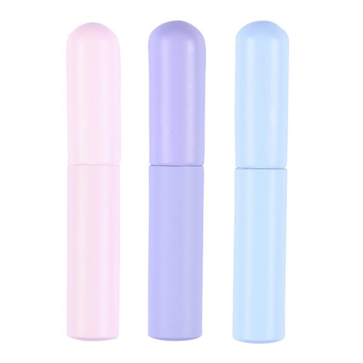 Silicone cover lip brush Q soft small portable round fingertip lipstick blending concealer brush mini novice makeup brush Haze blue (silicone) lip brush with cover 1 piece Haze