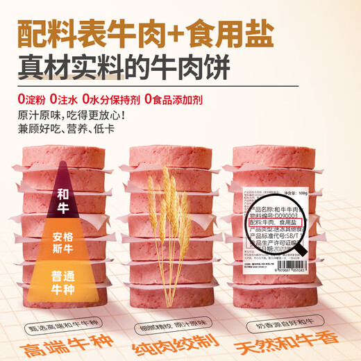 Real Beef House supplies Hong Kong Wagyu Beef Patties 2Jin Jin equal to 0.5kg/10 pieces Beef Filling Dumpling Filling Hamburger Patty Children and Pregnant Women can eat with confidence