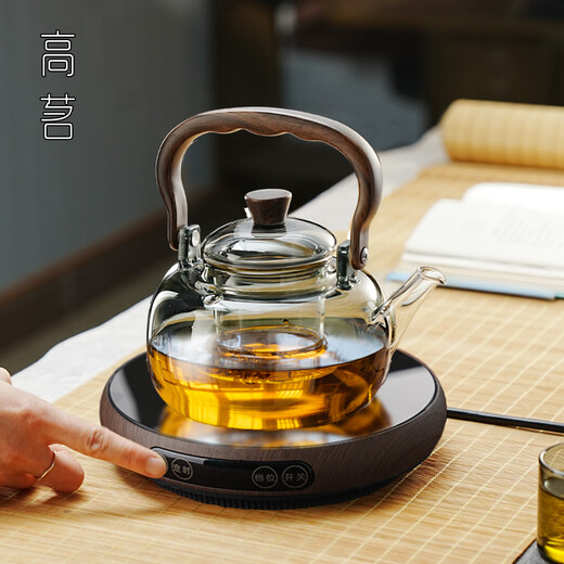 Gaoming electric ceramic stove glass teapot set household high temperature resistant tea kettle boiling tangerine peel special tea boiler tea stove special for tea drinking Moxiang pot + Kangming stove 1000ml
