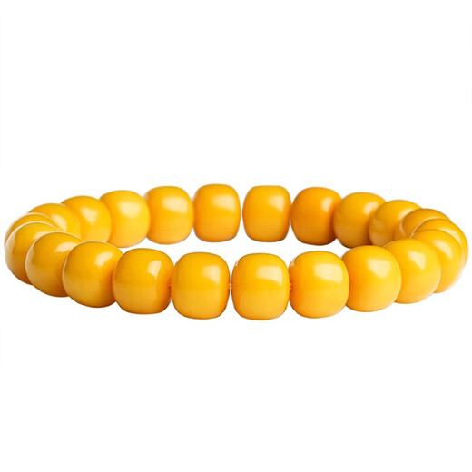 Zangyange original ore Russian material chicken oil yellow old beeswax old type single circle amber barrel bead play bracelet men and women gifts original ore Russian material chicken oil yellow old type 10mm丨Certificate