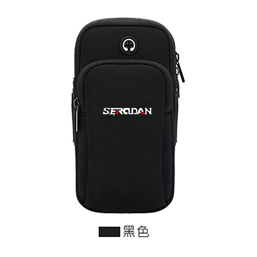 Running mobile phone arm bag for men Apple Huawei universal fitness outdoor sports arm bag with waterproof bag wrist bag for women SEROUDANN/black one size fits all 17.5*9.5cm