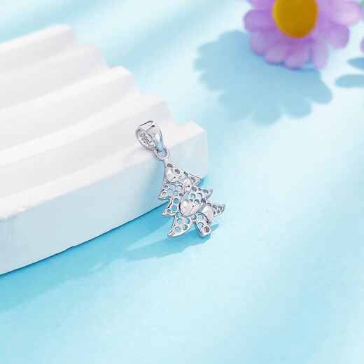 Beijing Gold Trading Center Co., Ltd. Platinum Pendant Wishing Tree Christmas Tree Pendant as a Gift for Your Girlfriend, About 1.05g