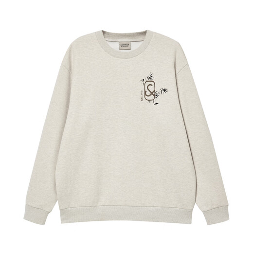 JACK&JONES Men's Sweater Fashionable Versatile Printed Velvet Round Neck Loose Casual Warm Long Sleeve Top 225333094