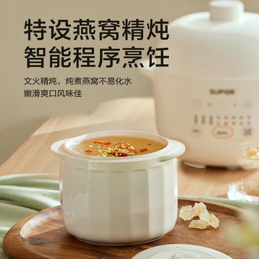 SUPOR electric stew pot, soup pot, 1 liter mini water-proof stew pot, ceramic smart reservation, multi-functional, small 1-2-3 people, household baby food supplement pot, bird's nest artifact 1L DZ10YC882
