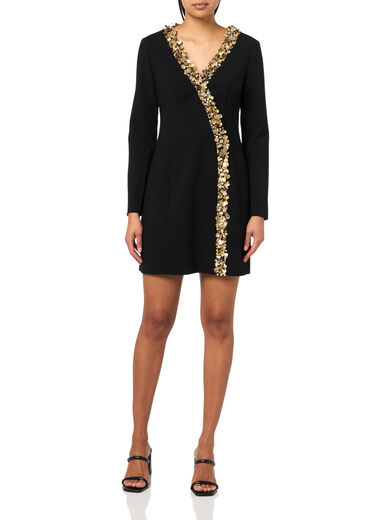 Trina Turk Women's Embellished Suit Dress, Black Black 12