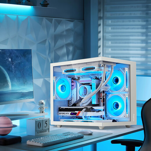 Xingu RTX5060TI/5060 host I5 12600KF/14600KF mainstream complete machine Delta Sword Star 3A e-sports game complete desktop computer host configuration four i5 14600KF+5060 white