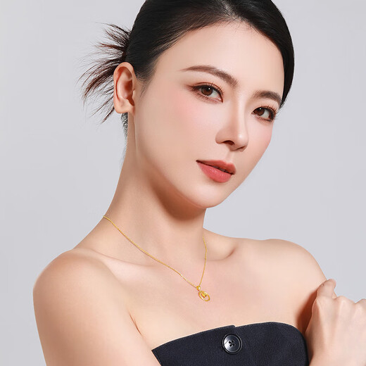 Mengjinyuan 18k gold pendant, lily of the valley pendant necklace, birthday gift for women, for wife