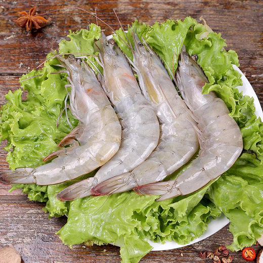 Imported vannamei shrimp in original gift box, Ecuadorian salt-frozen prawns, branches separated, Gawker single hit model, vannamei shrimp 5060/box 3Jin Jin equals 0.5kg (net weight)