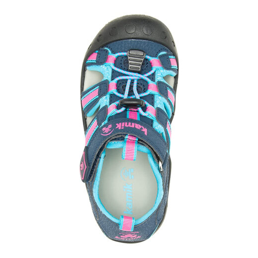 KamikKamik Girls Crab Sports Sandals, Navy/Teal Navy/Teal 13 Little Kid