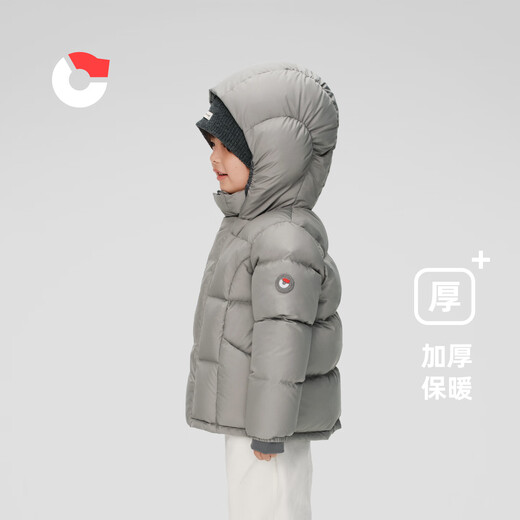 Nanny Goose children's down jacket short hooded warm children's clothing boys and girls windproof and cold thickening coat winter NG2860 navy blue 130
