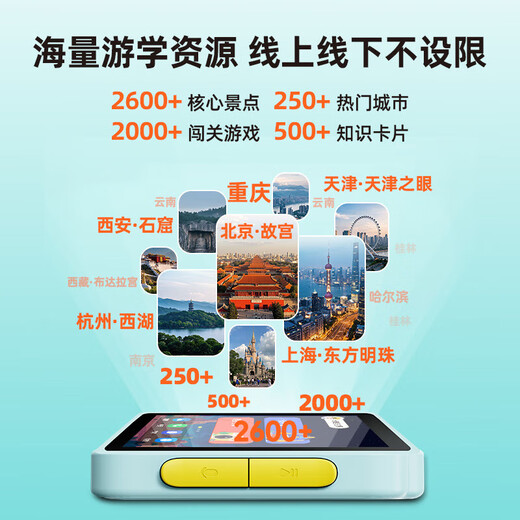 Mozhi Planet GPS Positioning Children's Travel Study Machine Electronic Tour Guide Walkman Escort AI Conversation Companion Story Machine Film Learning Machine Q&A Machine Travel Learning Machine Children's Gift High-End Edition Bibolan 128G