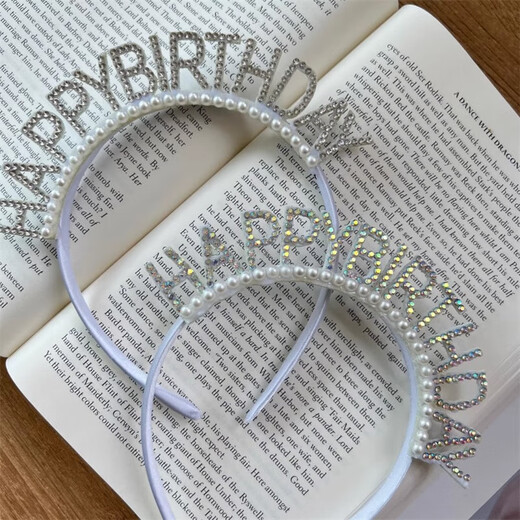 Ins pearl diamond headband birthday decoration party crystal accessories children baby internet celebrity photo props atmosphere one full diamond headband